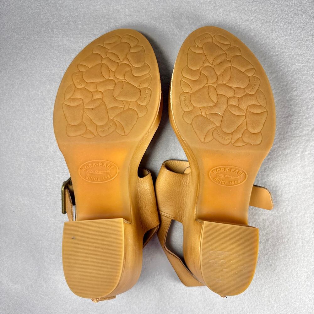 Kork Ease San Carlos platform sandals - tan natural sling back heels size 10M - Picture 7 of 9